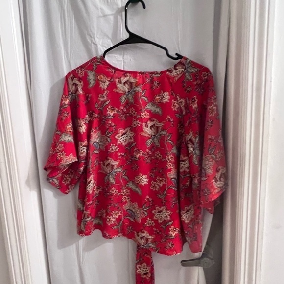 COMP vintage red floral top size xs - Picture 4 of 4